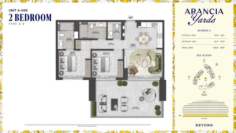 Arancia Yards 2 Bedroom Apartment Floor Plan
